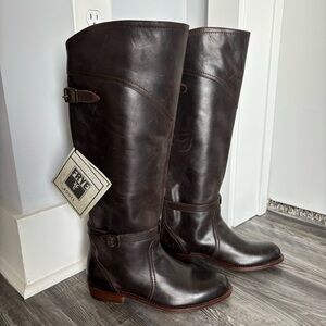 NEW Frye Size 6.5 Dark Brown Dorado Tall Riding Boots